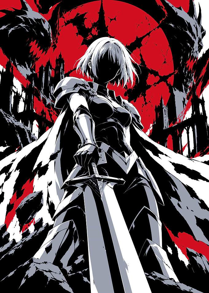 Dark Fantasy Knight with Sword