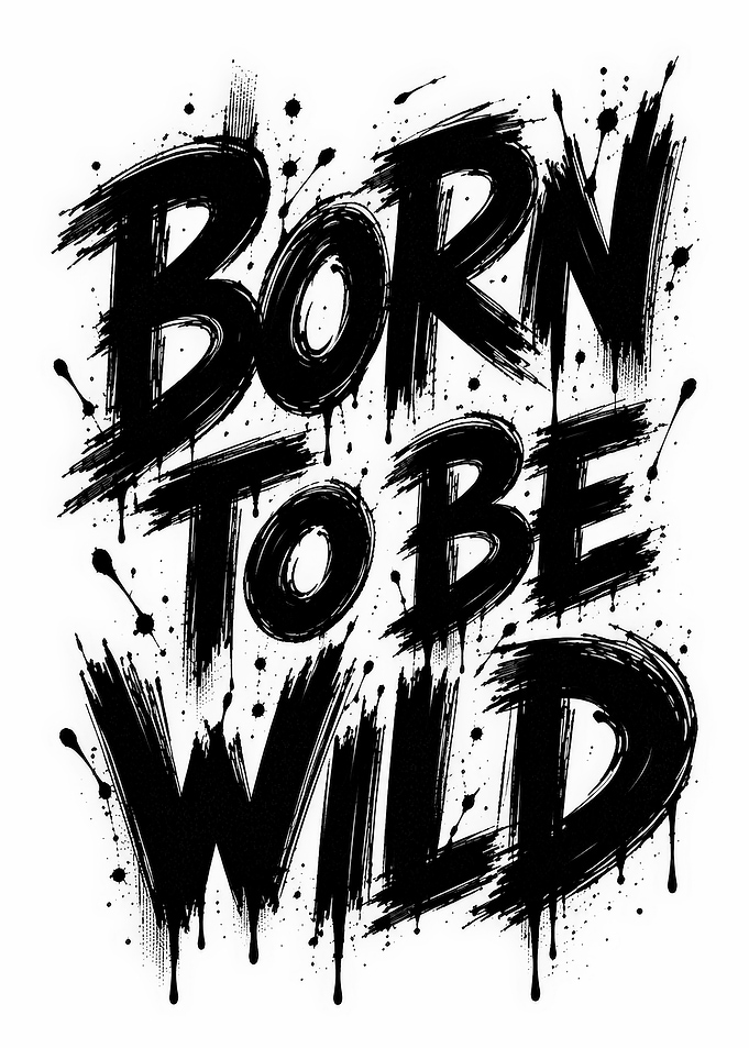 Born To Be Wild Text Art