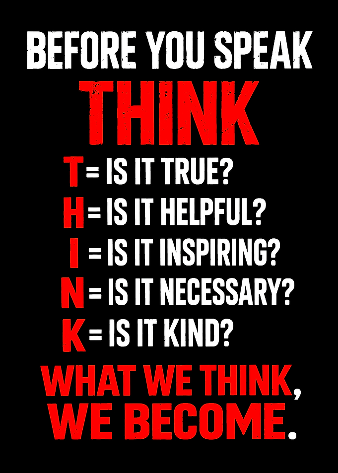 THINK Before You Speak Poster