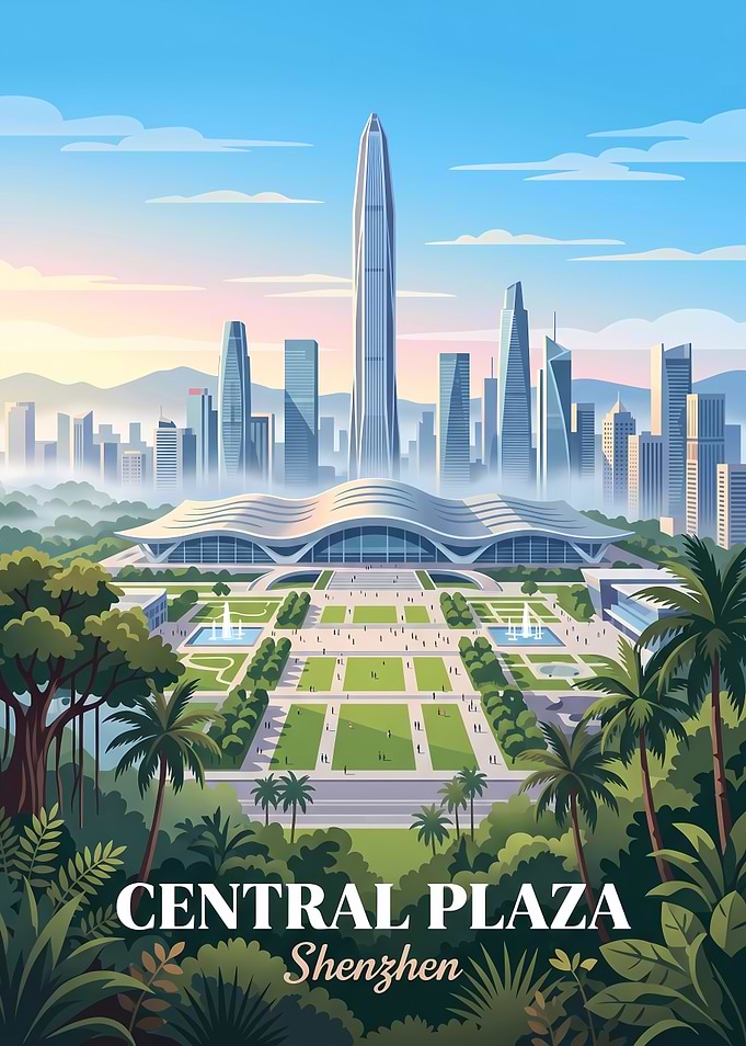 Shenzhen Central Plaza Travel Poster