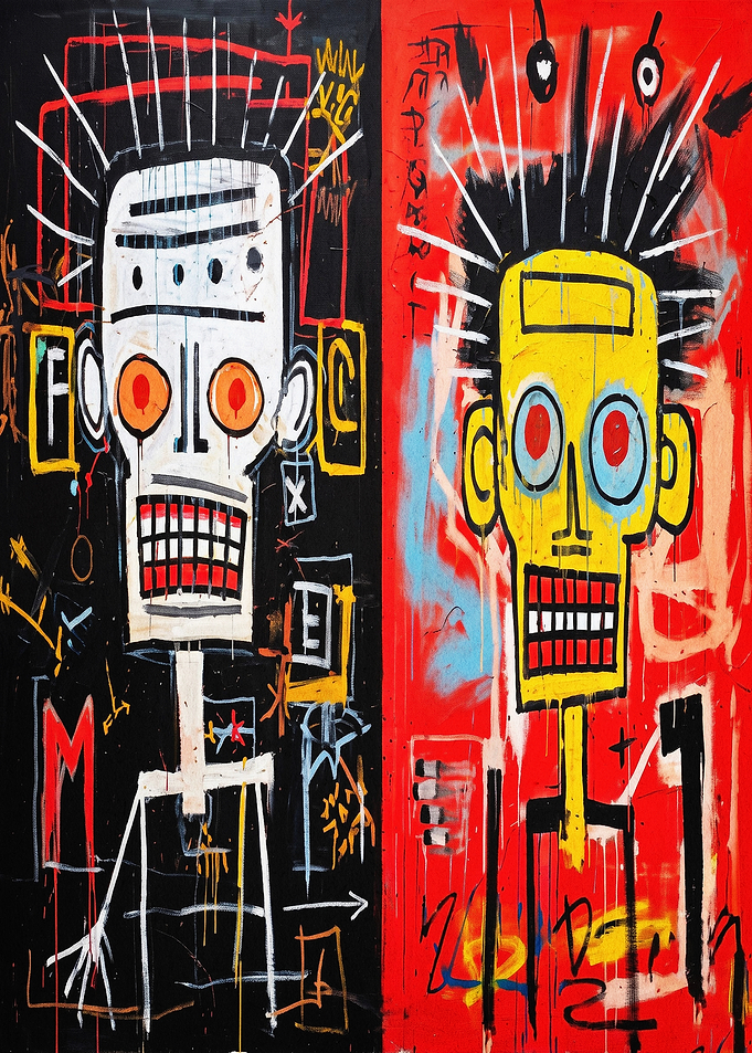Abstract Skull Graffiti Neo-Express