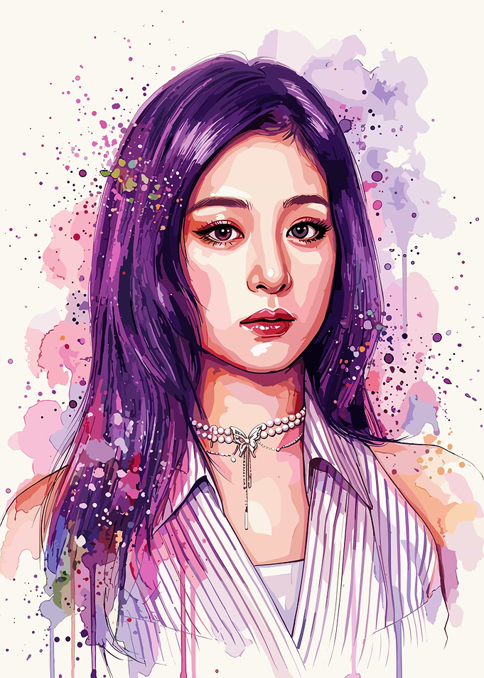 Watercolor Portrait of Tzuyu