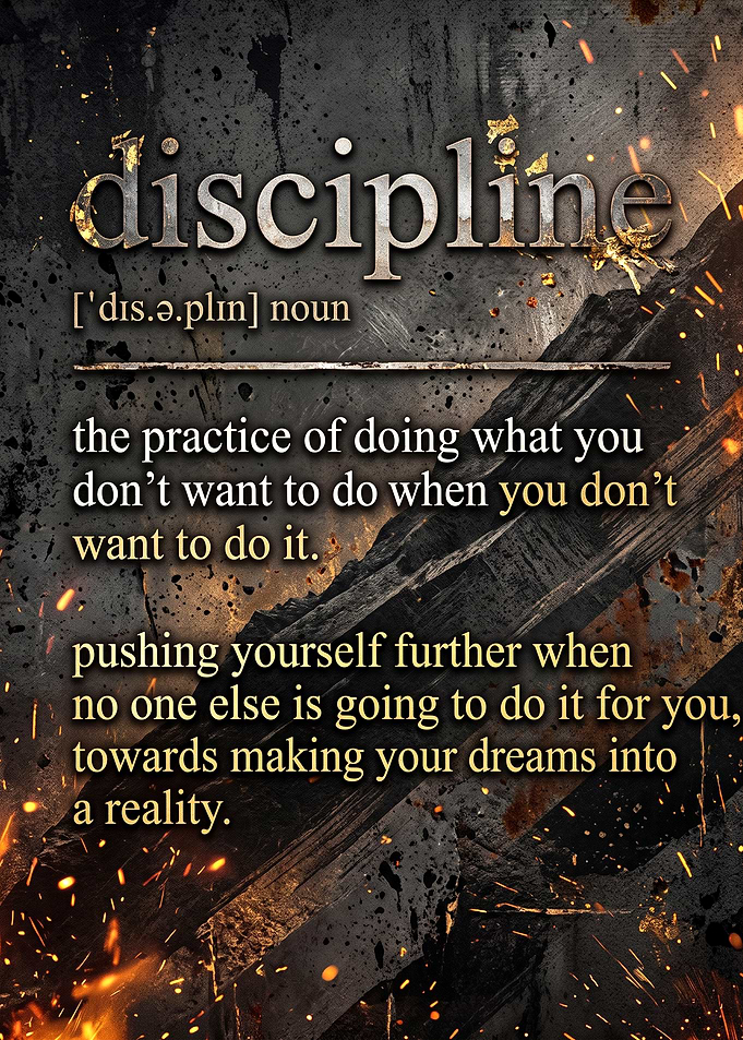 Inspirational Discipline Definition Poster