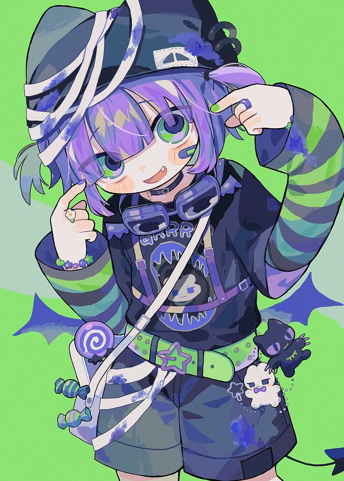 Anime Character in Vibrant Streetwear