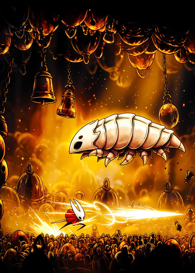 Hornet Fighting in Hollow Knight
