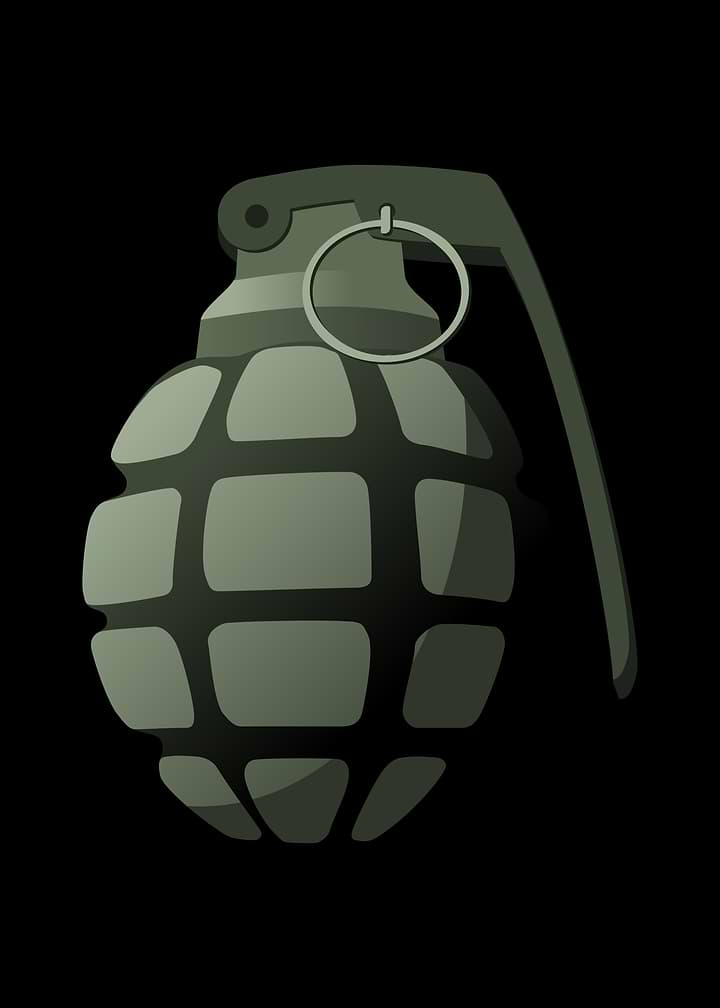 Minimalist Military Hand Grenade Illustration