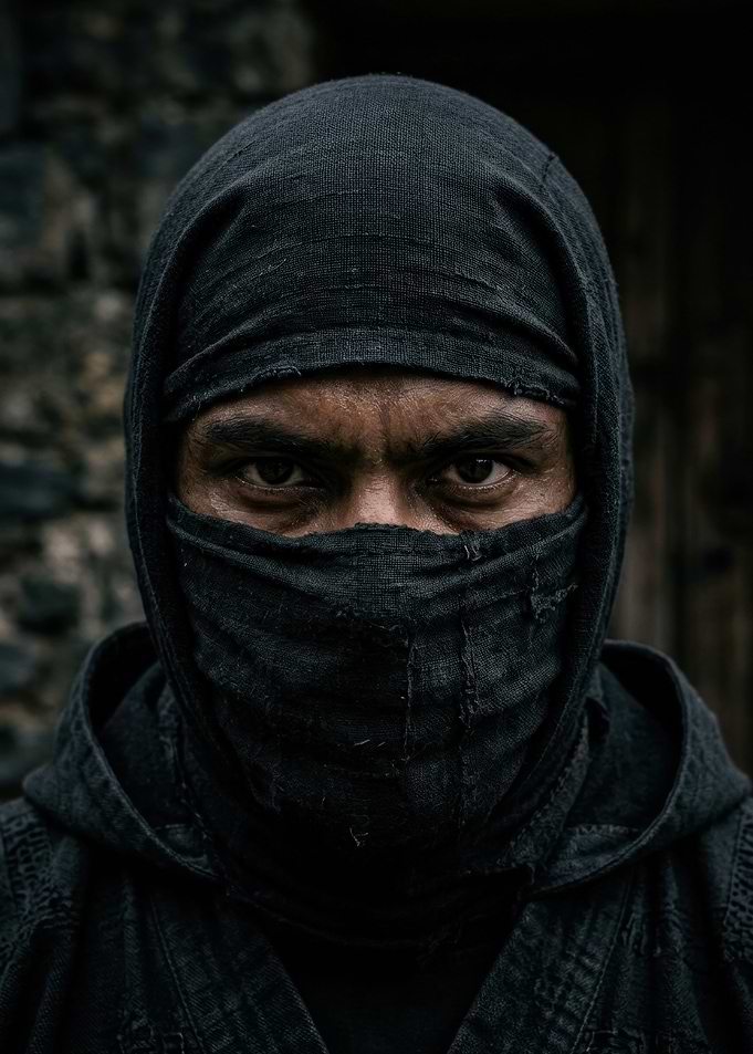 Close-up Portrait of a Ninja