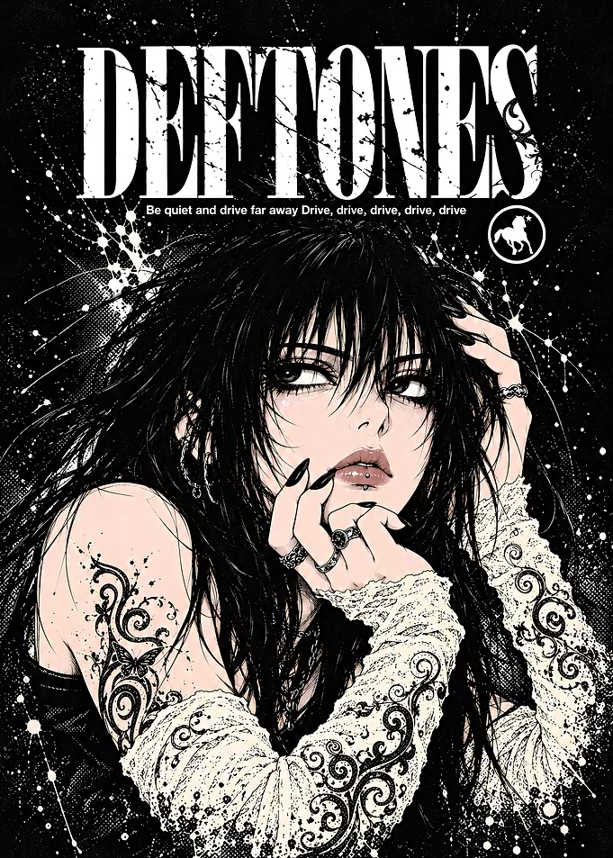 Alternative Rock Anime Aesthetic Poster