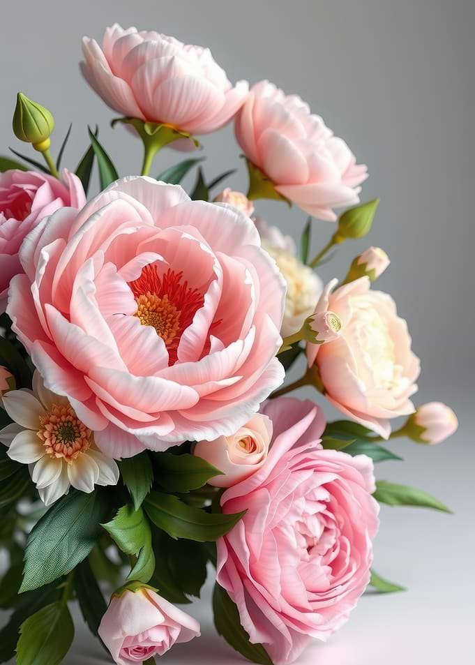 Elegant Pink Peony Floral Arrangement
