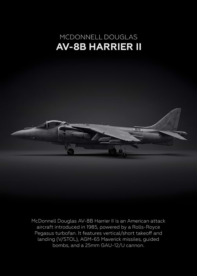 McDonnell Douglas AV-8B Harrier II Poster