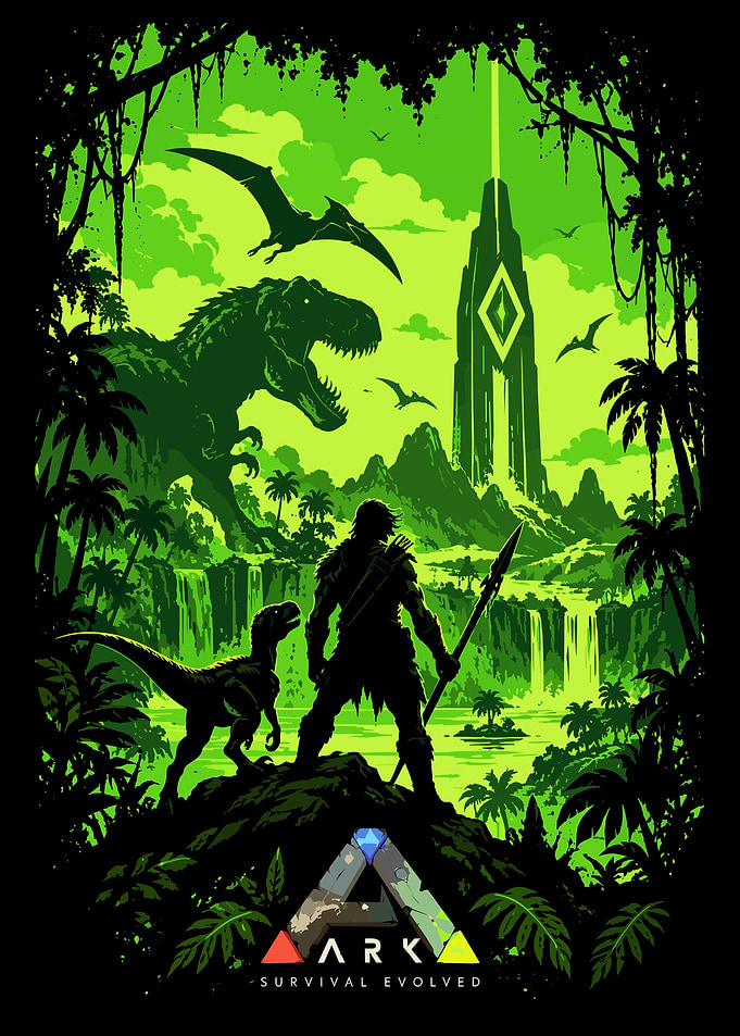 ARK Survival Evolved Pixel Art Poster