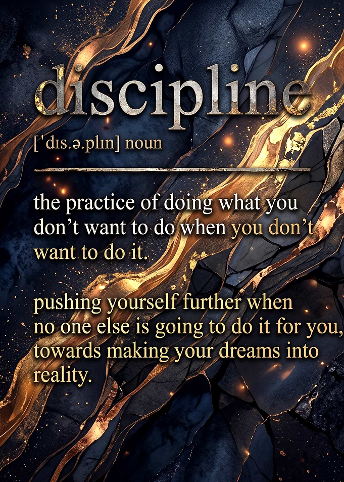 Inspirational Discipline Definition Wall Art