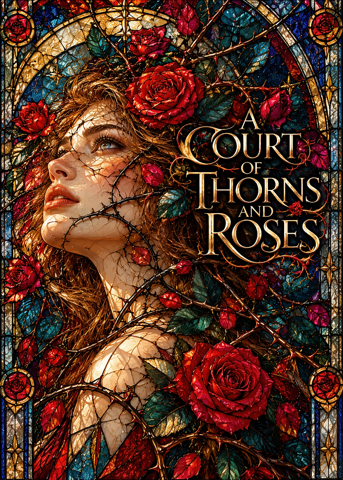 A Court of Thorns and Roses Stained Glass Art
