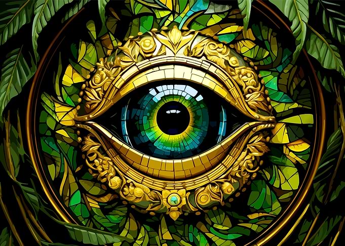 Ornate Golden Eye in Nature