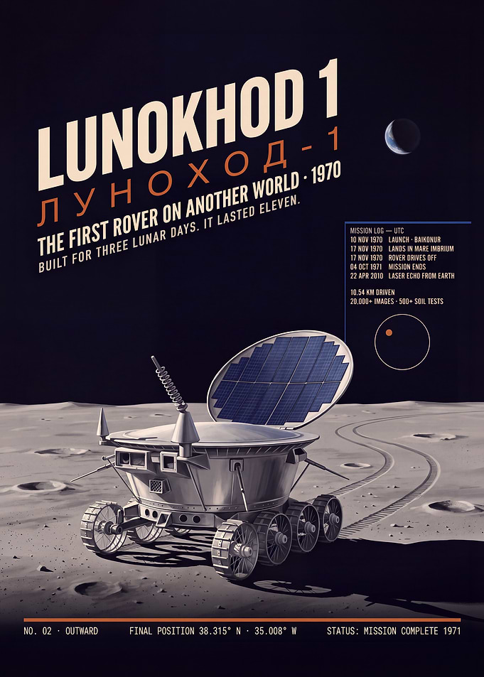 Lunokhod 1 Lunar Rover Poster