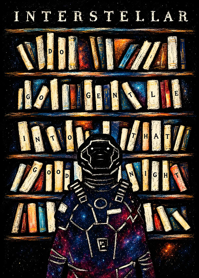 Interstellar Tesseract Bookcase Poster