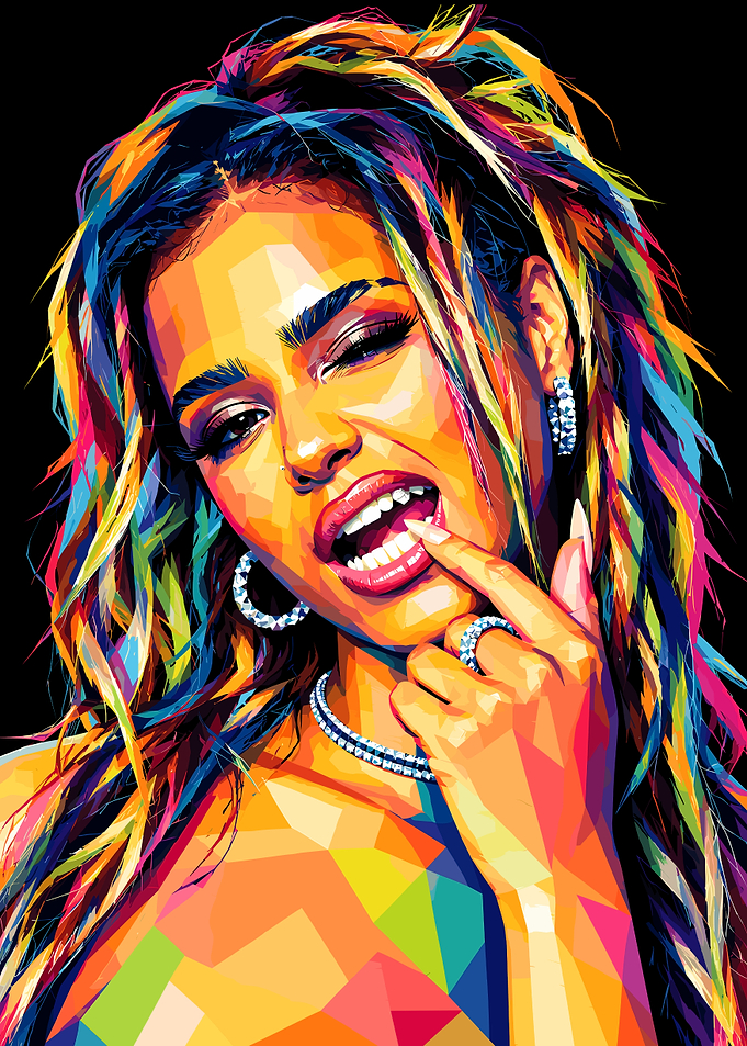 Karol G Pop Art Portrait