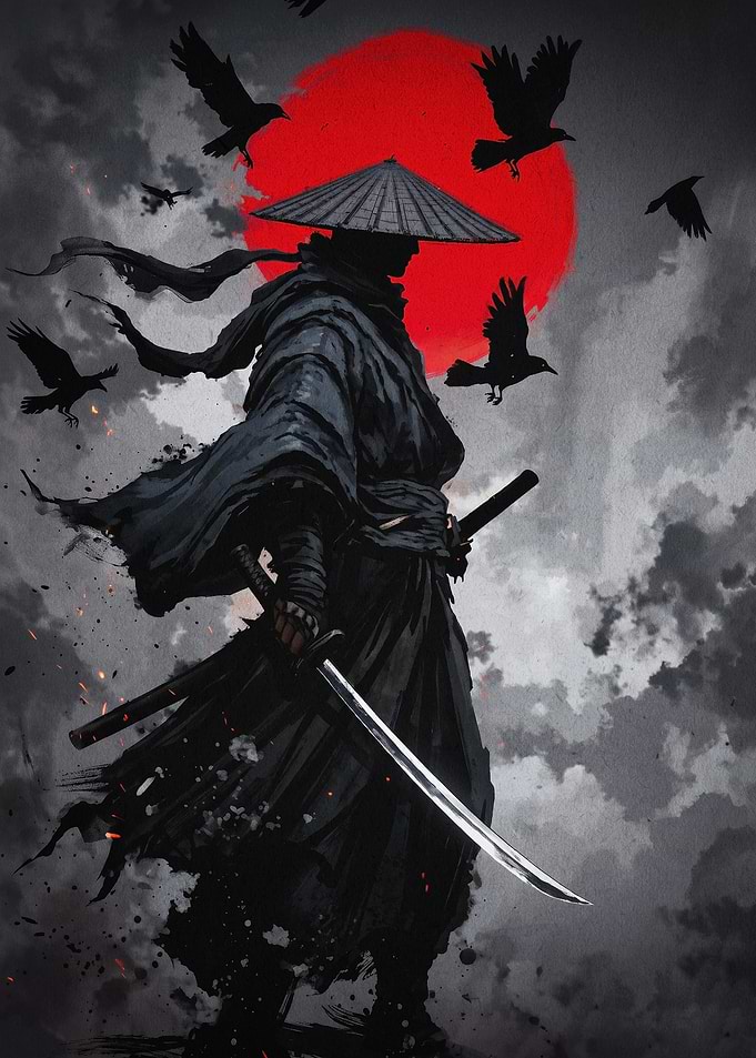 Samurai Ronin Dark Japanese Art