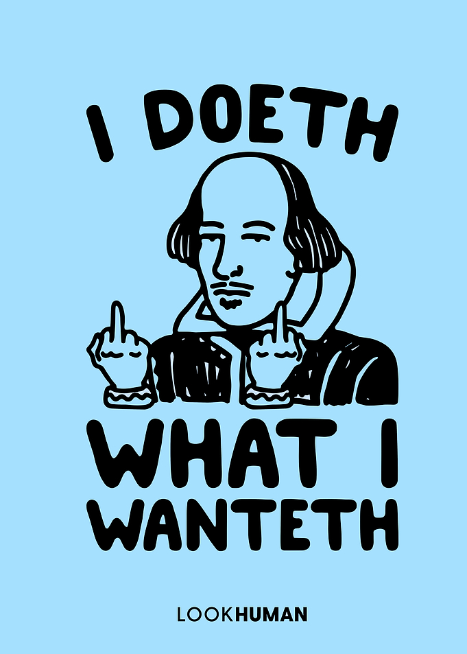 Shakespeare Giving the Middle Finger