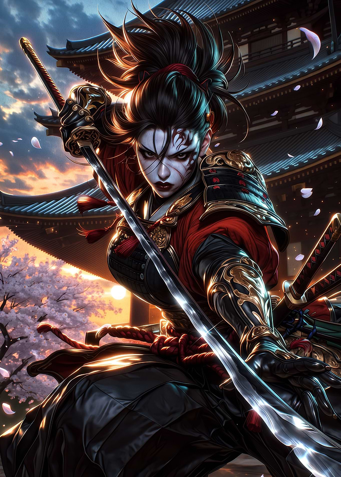 Fierce Female Samurai Warrior