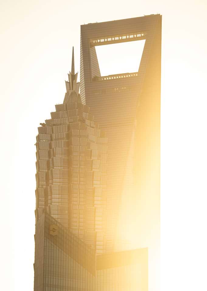 Shanghai Skyscrapers at Golden Hour