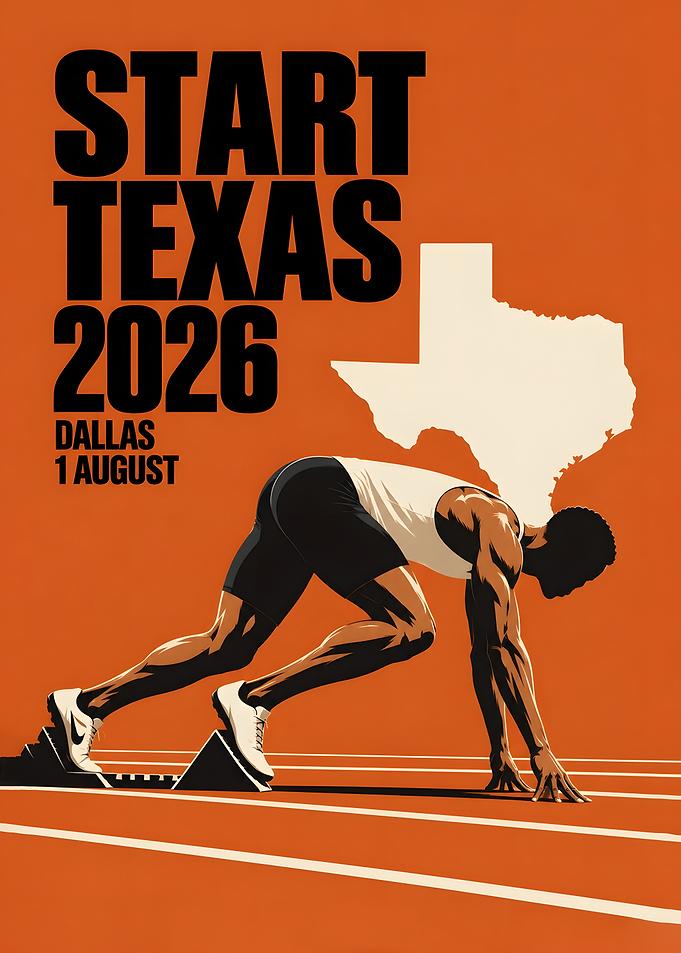 Texas Sprint Start Blocks Dallas Track Poster