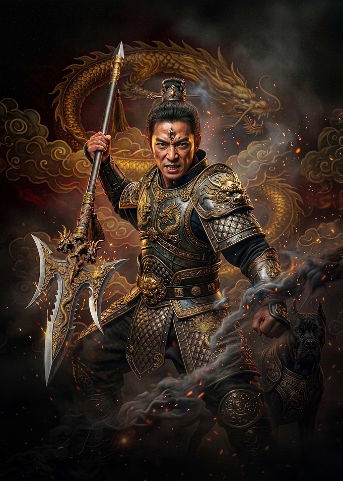 Erlang Shen Warrior with Celestial Dog