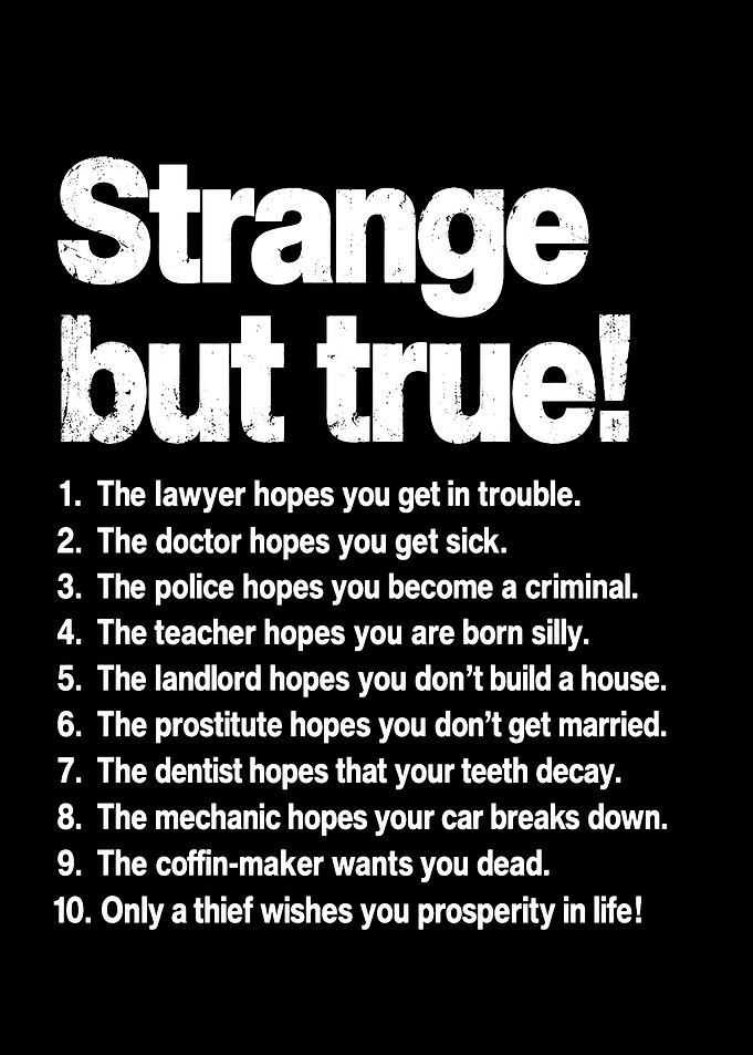 Strange But True Cynical List
