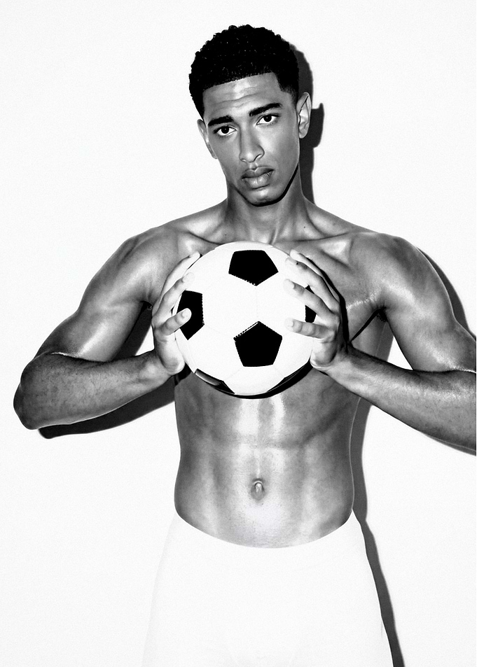 Jude Bellingham Portrait with Soccer Ball