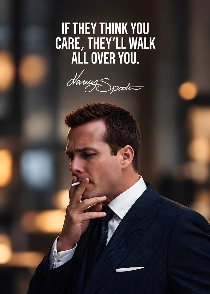 Harvey Specter Inspirational Quote Poster