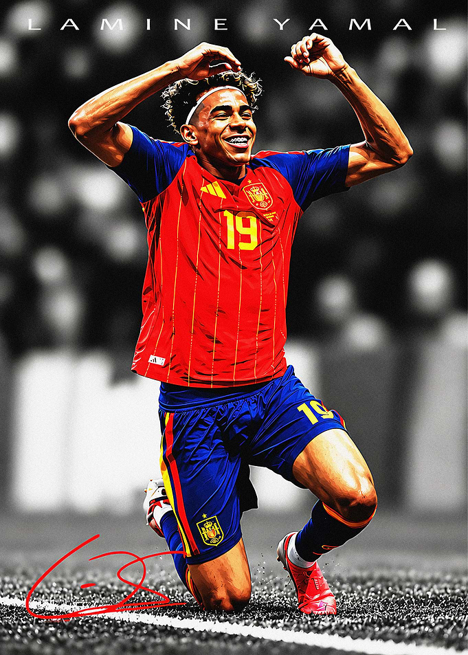 Lamine Yamal Spain Soccer Poster