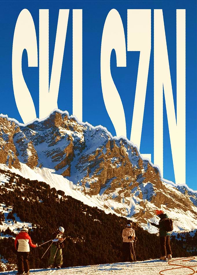 Ski Szn Mountain Poster