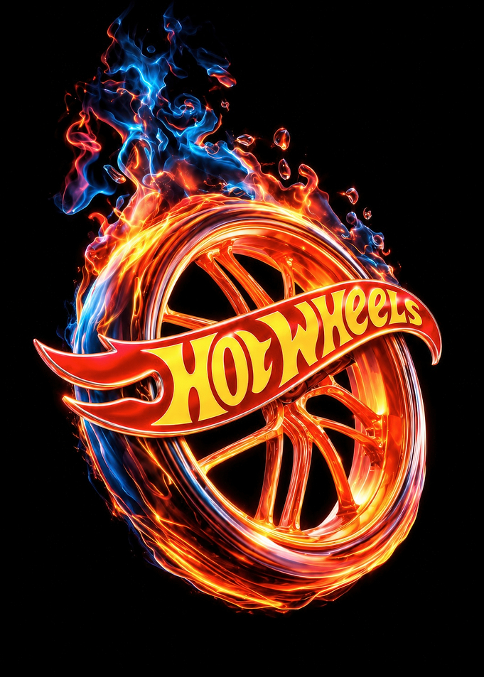Hot Wheels Flaming Tire Logo