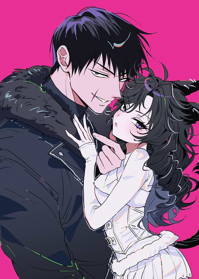 Anime Couple with Contrasting Styles