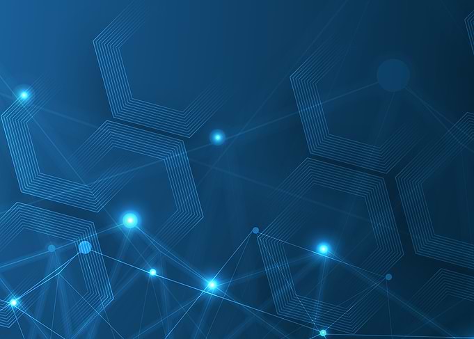 Abstract Blue Digital Network Background