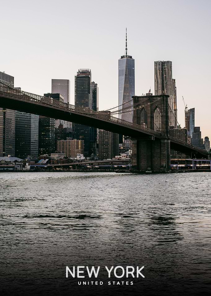 Brooklyn Bridge and New York Skyline