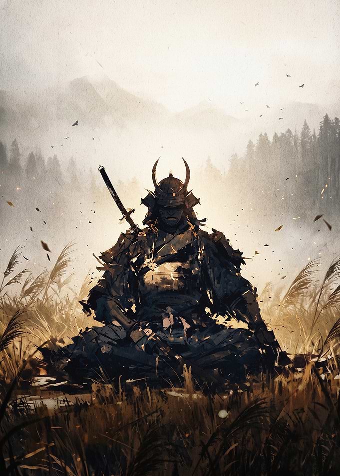 Samurai Warrior Japan Art Poster
