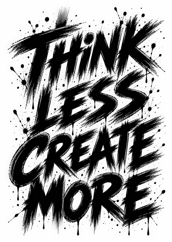 Think Less Create More Typography
