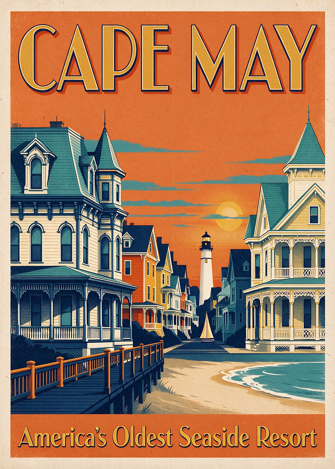 Cape May Vintage Travel Poster