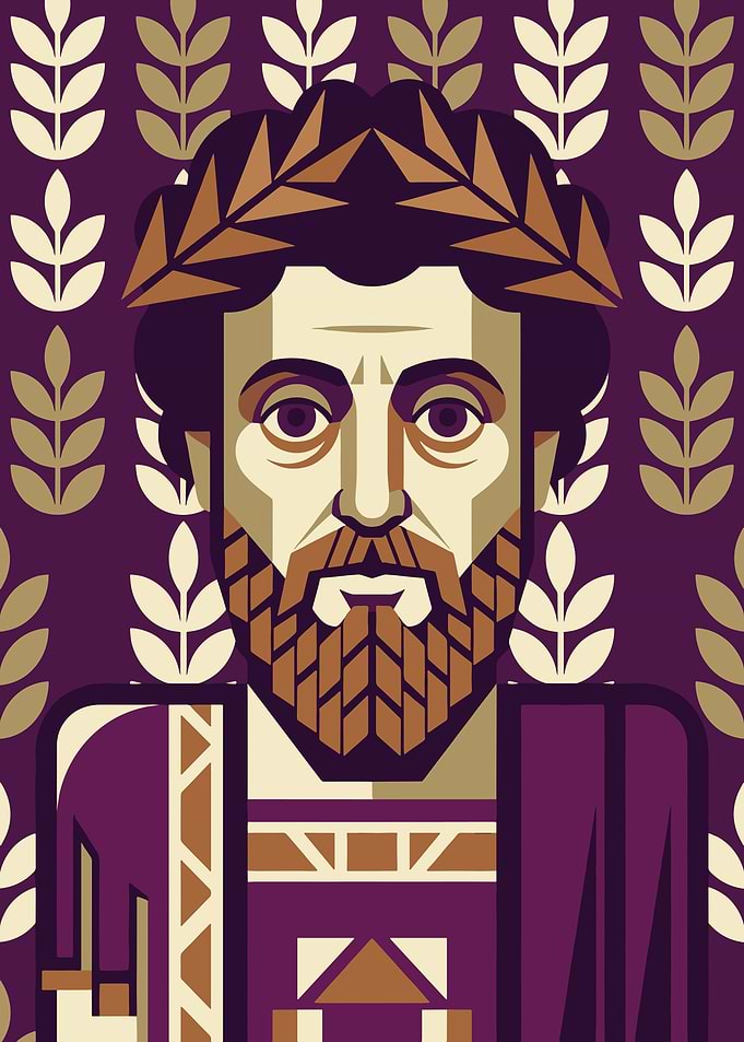 Stylized Roman Emperor Portrait