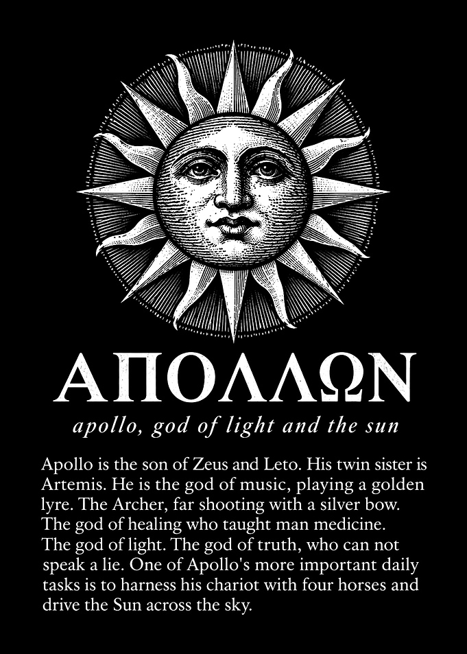 Apollo Greek God Sun Poster