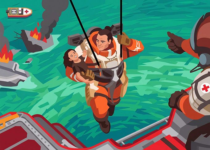 Rescue Mission Over Water