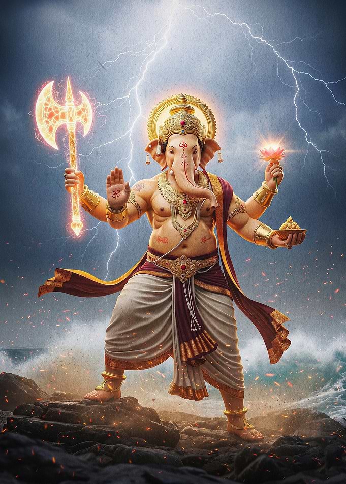 Ganesha Hindu God Lightning Epic Ar