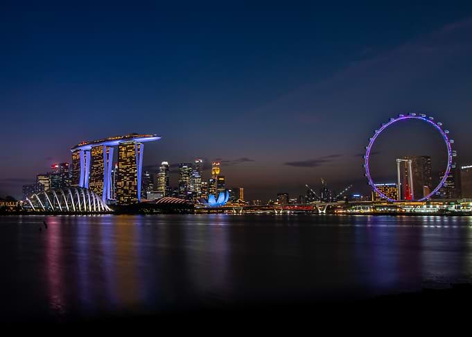 Singapore Skyline at Twilight