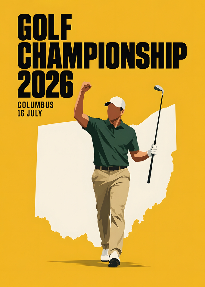 Ohio Golf Championship Victory Fist Pump Poster