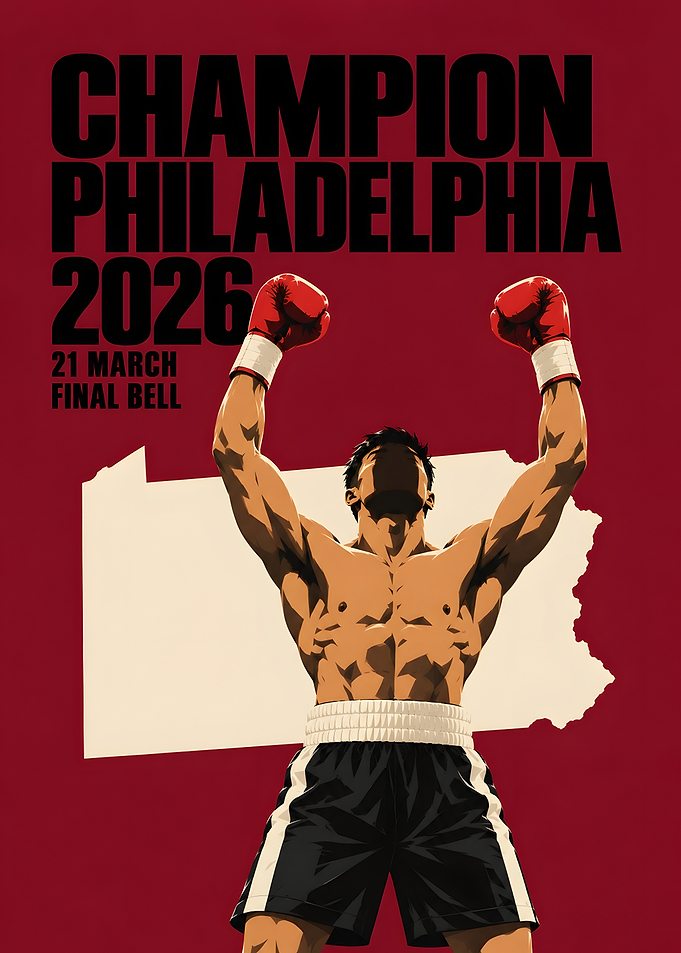 Philadelphia Boxing Champion Arms Raised Poster