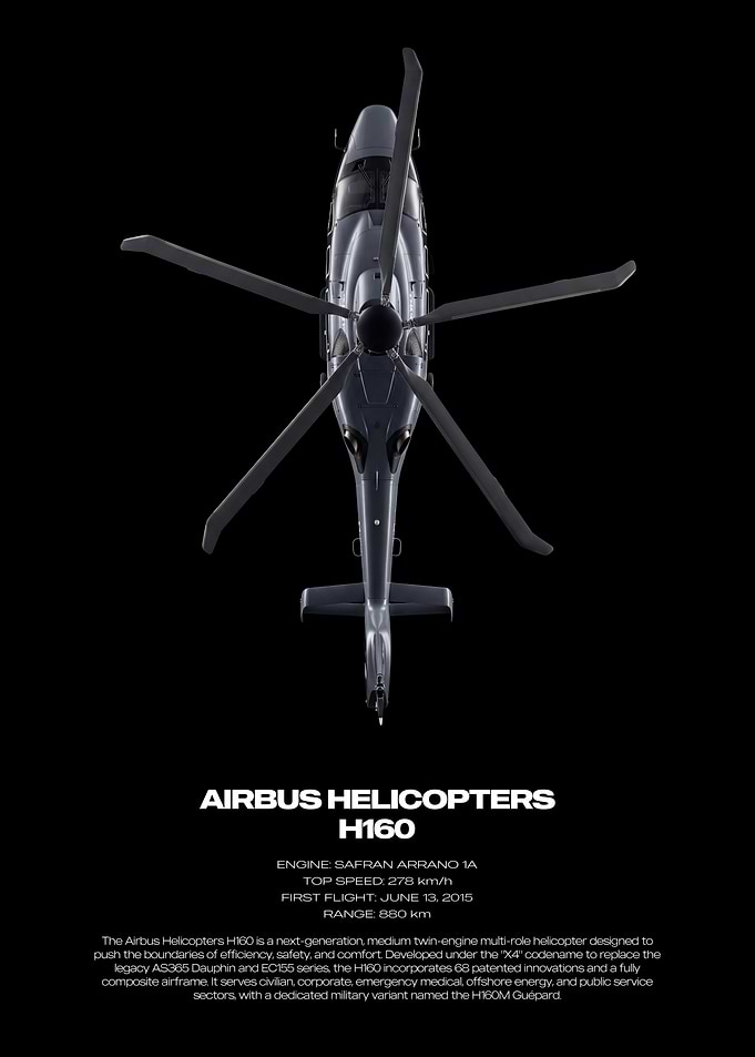 Airbus Helicopters H160 Technical Poster