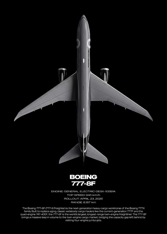 Boeing 777-8F Cargo Aircraft Poster