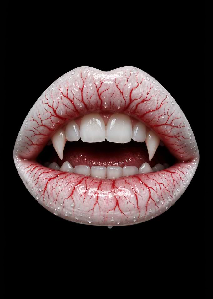 Vampire Lips with Veins