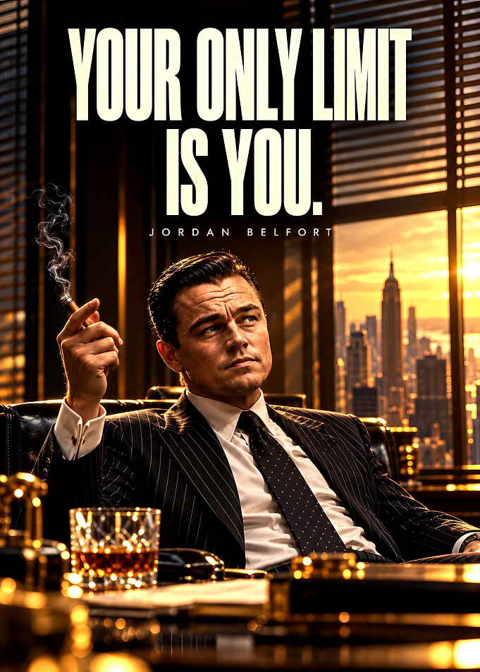 Jordan Belfort Inspirational Quote Poster